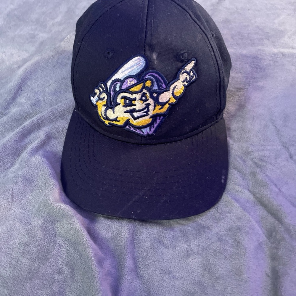 Black Baseball Cap with Embroidered Character